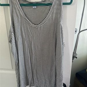 Striped Black and White Women's Top